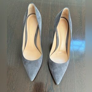 Gianvito Rossi grey suede 85mm pumps
